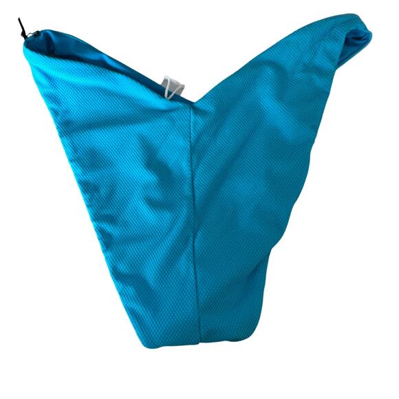 Lovers + Friends Blue V Cut Bikini Bottom MEDIUM High Cut Cheeky Call To Me $88 - Picture 5 of 6